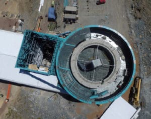 aerial view of mountain scene where VRC lift was used to install telescope