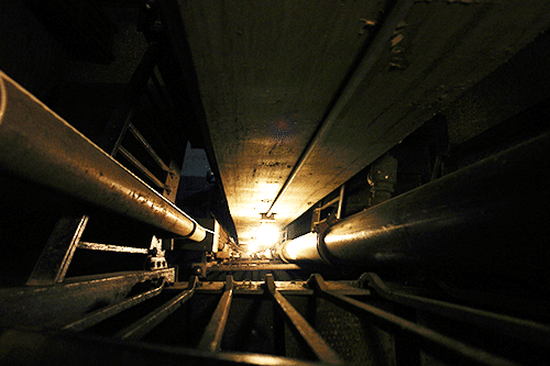 A dumbwaiter shaft - material handling
