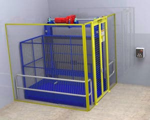 material hoist in manufacturing plant