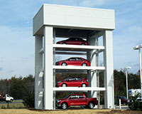 vehicle display tower for dealerships