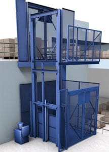 vertical hydraulic lift; D Series Material Lift