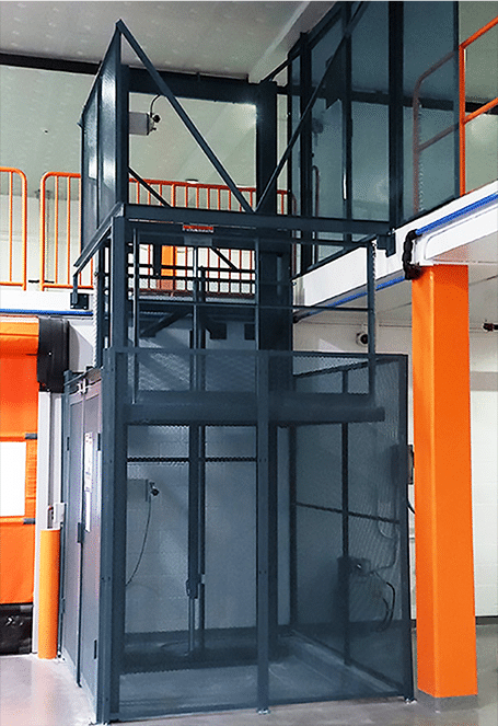 Vertical reciprocating conveyor.