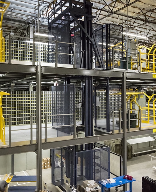 A completed VRC installation in a warehouse brings more efficiency to the company's workflow.