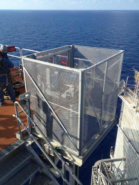 A galvanized helideck VRC PFlow engineered to withstand salty conditions at sea.