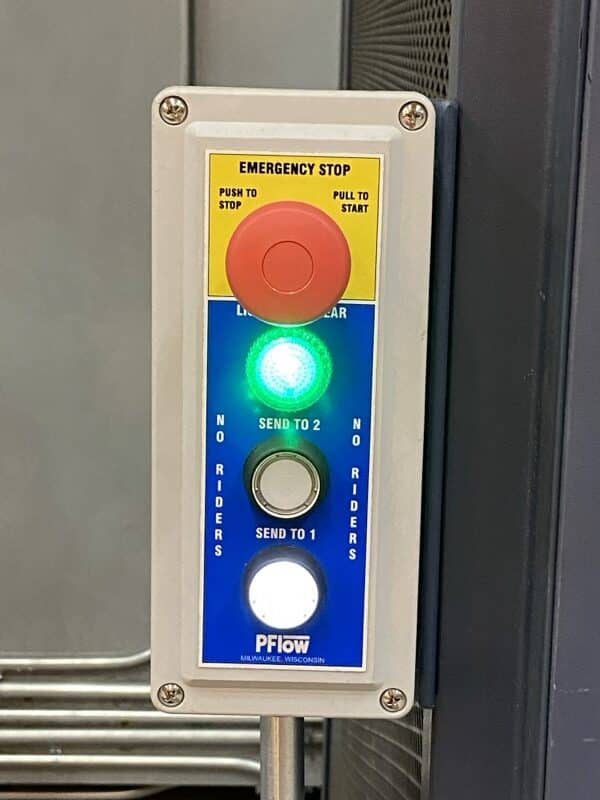 Push button control for a PFlow VRC.