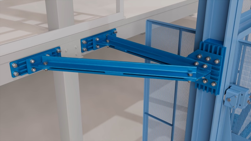 An image of the weld free bolted brace.