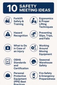 10 safety meeting ideas infographic